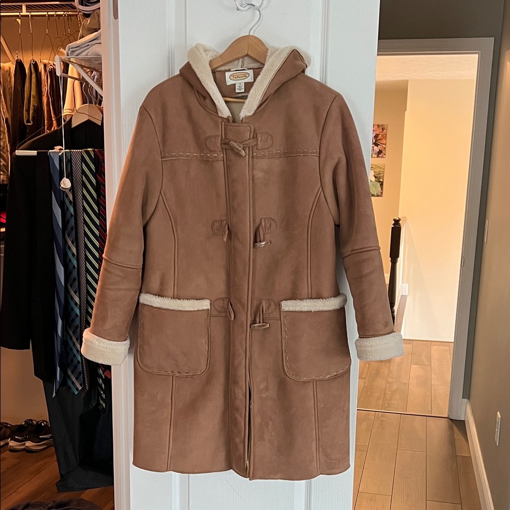 Talbots Tan Teddy Jacket with Toggle Closures